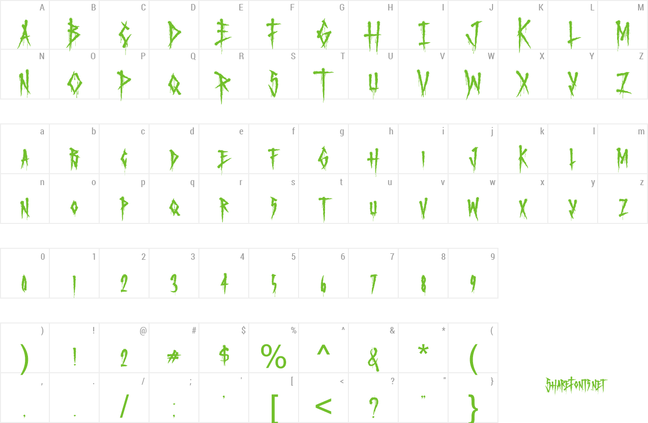 Font Monster Nightmare preview